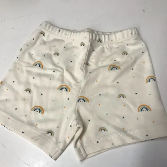 Baby Mori 2pc short set pajamas, organic cotton bamboo, rainbow - Picture 8 of 8